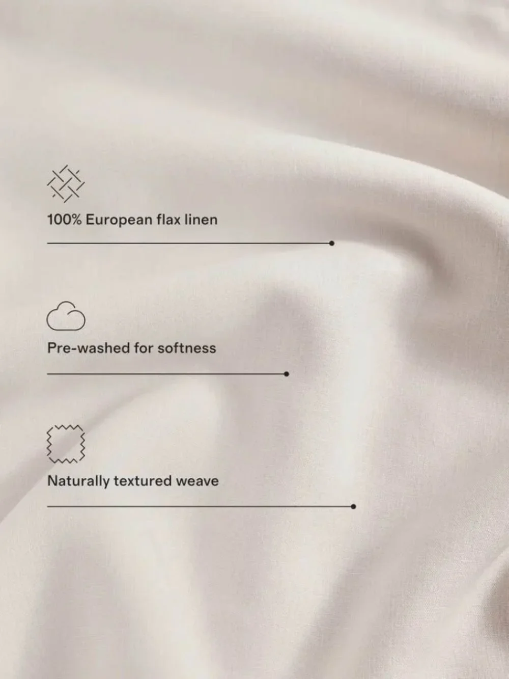 Quince European Linen Blue Full/Queen Duvet Cover ONLY